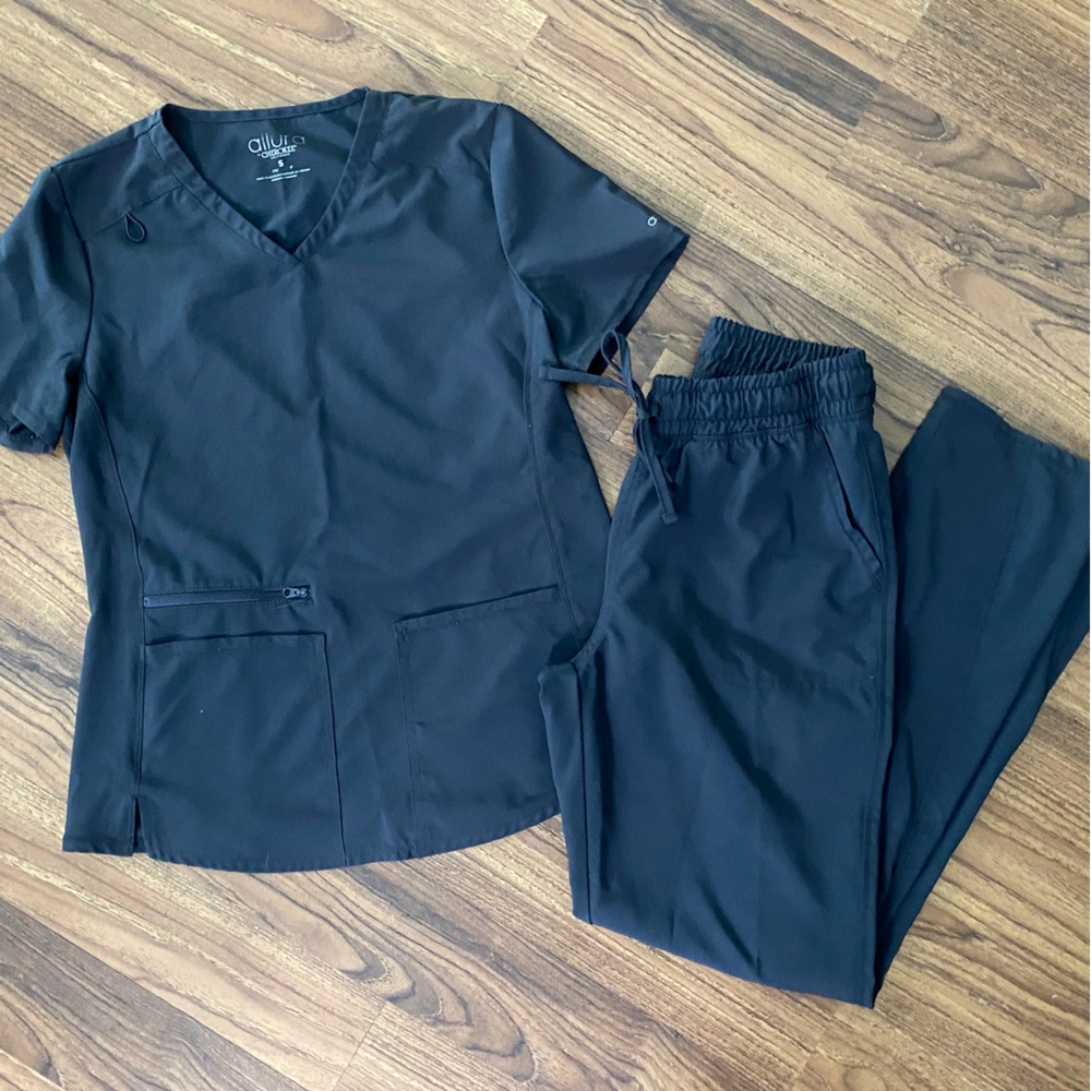 Cherokee Allura Scrub Set Gray Charcoal Small